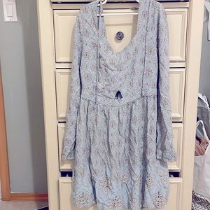 Long sleeve, light blue Miami dress